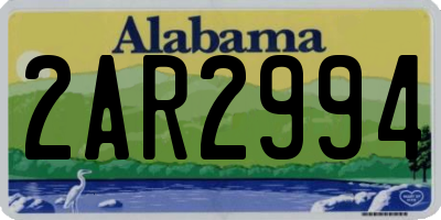 AL license plate 2AR2994