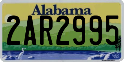AL license plate 2AR2995