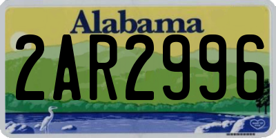 AL license plate 2AR2996