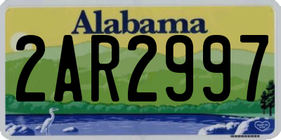 AL license plate 2AR2997