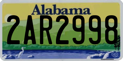 AL license plate 2AR2998