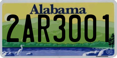 AL license plate 2AR3001
