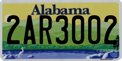 AL license plate 2AR3002