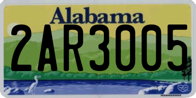 AL license plate 2AR3005