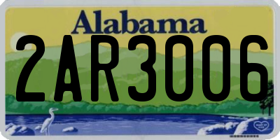 AL license plate 2AR3006
