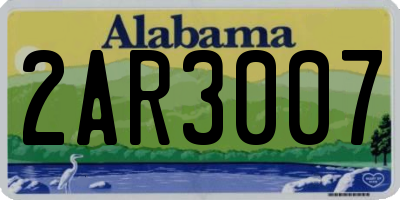 AL license plate 2AR3007