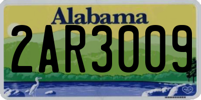 AL license plate 2AR3009