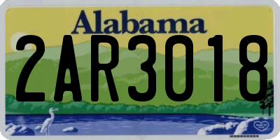 AL license plate 2AR3018