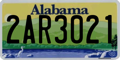 AL license plate 2AR3021