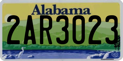 AL license plate 2AR3023