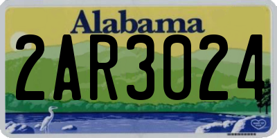 AL license plate 2AR3024