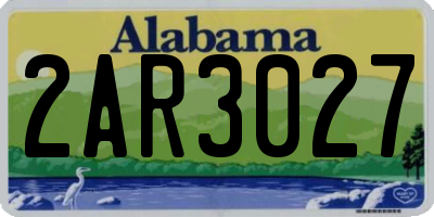 AL license plate 2AR3027
