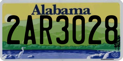 AL license plate 2AR3028