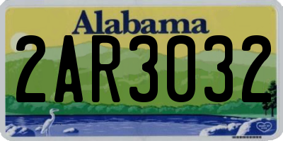AL license plate 2AR3032