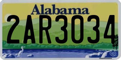 AL license plate 2AR3034