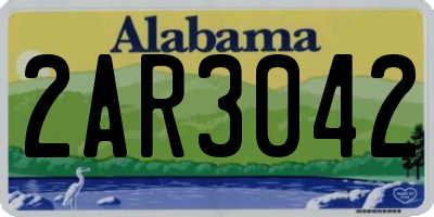 AL license plate 2AR3042