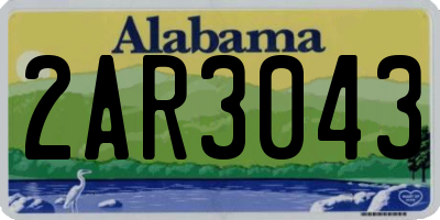AL license plate 2AR3043