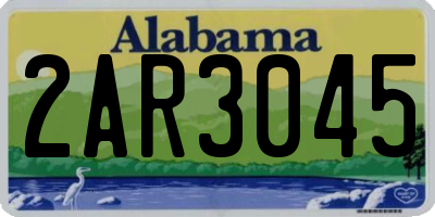 AL license plate 2AR3045