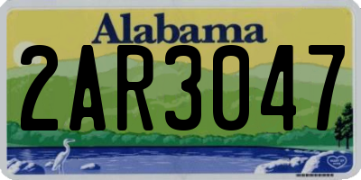 AL license plate 2AR3047