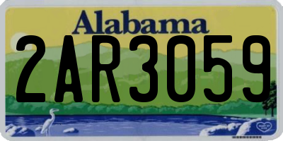 AL license plate 2AR3059