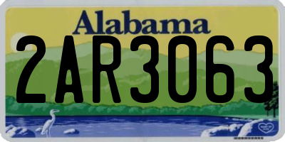 AL license plate 2AR3063