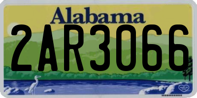 AL license plate 2AR3066
