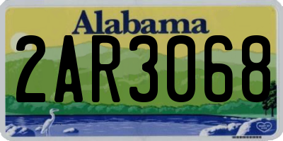 AL license plate 2AR3068