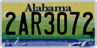 AL license plate 2AR3072