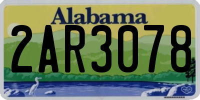 AL license plate 2AR3078