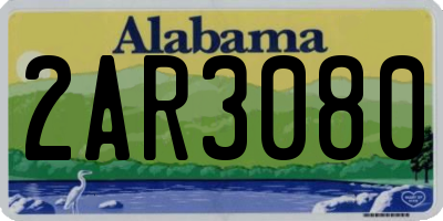 AL license plate 2AR3080