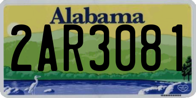 AL license plate 2AR3081