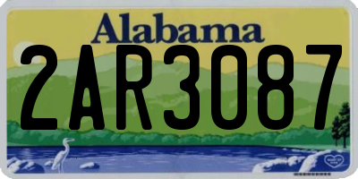 AL license plate 2AR3087