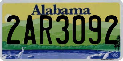 AL license plate 2AR3092