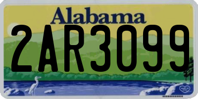 AL license plate 2AR3099
