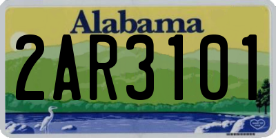 AL license plate 2AR3101
