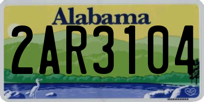 AL license plate 2AR3104
