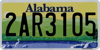 AL license plate 2AR3105