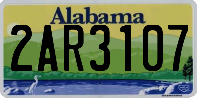 AL license plate 2AR3107