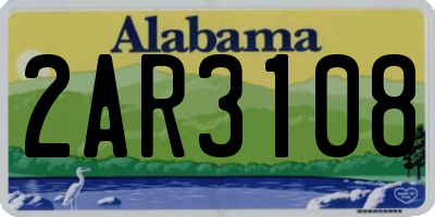 AL license plate 2AR3108