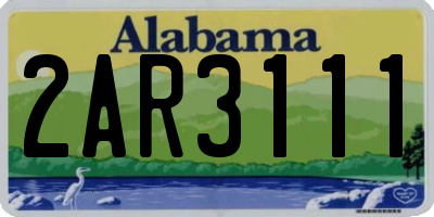 AL license plate 2AR3111