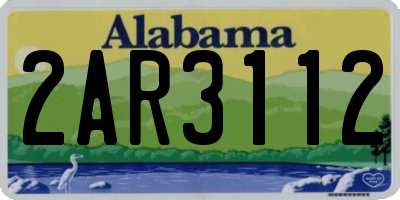 AL license plate 2AR3112