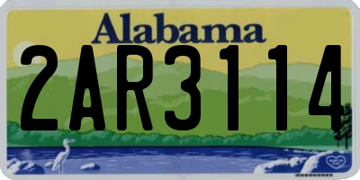 AL license plate 2AR3114
