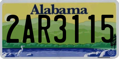 AL license plate 2AR3115