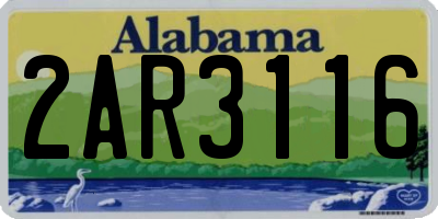 AL license plate 2AR3116