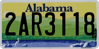 AL license plate 2AR3118