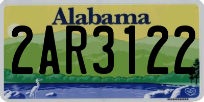 AL license plate 2AR3122
