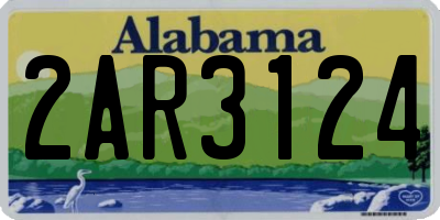AL license plate 2AR3124