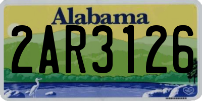 AL license plate 2AR3126
