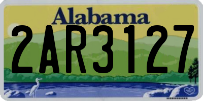 AL license plate 2AR3127