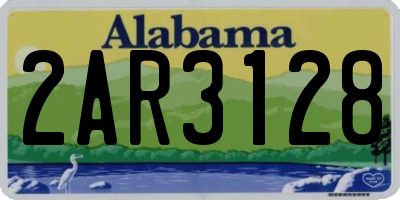 AL license plate 2AR3128
